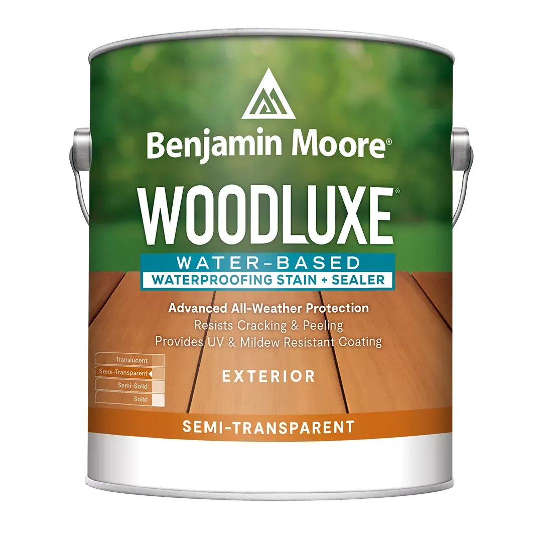 BREWSTER PAINT & DECORATING CENTER The ultimate protection for outdoor beauty. An innovative line of water-based exterior stains, Woodluxe sets your staining projects up for success. Most wood grain pattern shows through. Easy to apply and recoat. Advanced all-weather protection. Available in 75 colorsboom