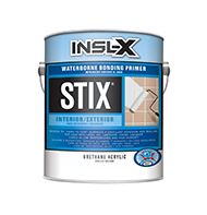 BREWSTER PAINT & DECORATING CENTER Stix Waterborne Bonding Primer is a premium-quality, acrylic-urethane primer-sealer with unparalleled adhesion to the most challenging surfaces, including glossy tile, PVC, vinyl, plastic, glass, glazed block, glossy paint, pre-coated siding, fiberglass, and galvanized metals.

Bonds to "hard-to-coat" surfaces
Cures in temperatures as low as 35° F (1.57° C)
Creates an extremely hard film
Excellent enamel holdout
Can be top coated with almost any productboom